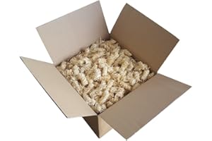 GARBOU Anzündwolle 10 kg - Kaminanzünder, Ofenanzünder, Holzwolle Anzünder, umweltfreundlicher & natürlicher Feueranzünder, ökologischer Holzanzünder für Kaminofen