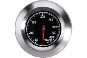Grilltermometer i rostfritt stål, gasgrilltermometer 60–430 ℃/100–800 ℉