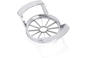 Leifheit Apfelteiler ProLine-Serie, Apfelschneider mit rostfreien Edelstahlklingen, teilt in 12 gleiche Stücke und entkernt, Obstschneider, leichte Reinigung, Apfelentkerner, silber