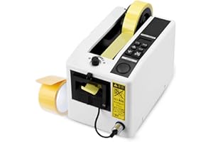 YUNSEITY Dispenser di Nastro Manuale/automatico, Lunghezza di Taglio di 20-999 Mm, Larghezza del Nastro di 8-50 Mm, Tagliatrice Elettrica di Nastro Adesivo, Distributore di Nastro di Imballaggio per(EU Plug)