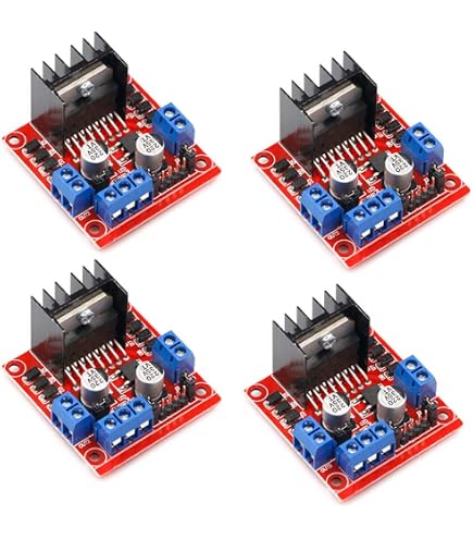 DROK L298 Dual H-Bridge Motor Driver Board – 6.5V–27V, 7A Per Channel, 160W PWM Speed Control, Optocoupler Isolation, For 12V/24V Motors