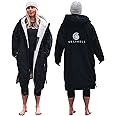SEASHELL Adult Waterproof Changing Robe – Oversized Long Sleeve Coat with Sherpa Fleece Lining – Windproof, Quick-Drying, Water-Repellent – Ideal for Swimming, Surfing, Beach, Camping, Outdoors
