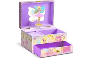 CRAZE MUSIC BOX Fairy | Music box with melody, jewellery box for girls with rotating fairy, mirror and drawer