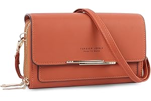 Jiusely Women Crossbody Phone Bag, PU Leather Shoulder Bag, Crossbody Shoulder Bag with Adjustable Strap, Passport Mobile Phone Purse Wallet With Card Pocket