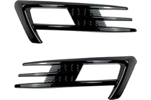 DTSYHSD Ricambi Auto Modifica Esterna per VW Golf 7 2013-2016: Paraurti Anteriore Circonda Presa d'Aria Anteriore Spoiler Decorazione in Nero Lucido con Modello in Fibra di Carbonio in ABS