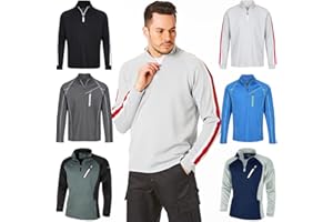 Under Par Men’s Zip Neck Sweater Jumper Breathable Moisture Wicking Golf Mid Layer Top