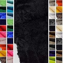 Teddy Lammfell Stoff Meterware - Kuscheliger Plüschstoff 150cm Breit, Farbe Hellblau