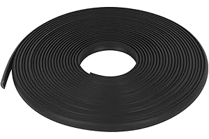 KMDZDZGS 10M Caravan Awning Rail Protector,Universal Motorhome Screw Cover Strip, 12mm Wide, Channel Protector Finishing Insert Infill Moulding Trim Seal Strip (Black)