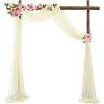 HEMEIREN Tissu d'organza pour draperie d'arche de Mariage 1.3X10M Chemin de Table Voile Transparent Écharpe pour draperie pour décoration de Fond de scène de Mariage, cérémonie et réception (Rose HEMEIREN Tissu d'organza pour draperie d'arche de Mariage 1.3X10M Chemin de Table Voile Transparent Écharpe pour draperie pour décoration de Fond de scène de Mariage, cérémonie et réception (Rose