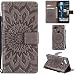 Produktbild Ooboom® Google Pixel 2 XL Hülle Sonnenblume Muster Flip PU Leder Schutzhülle Handy Tasche Case Cover Stand mit Kartenfach für Google Pixel 2 XL - Grau