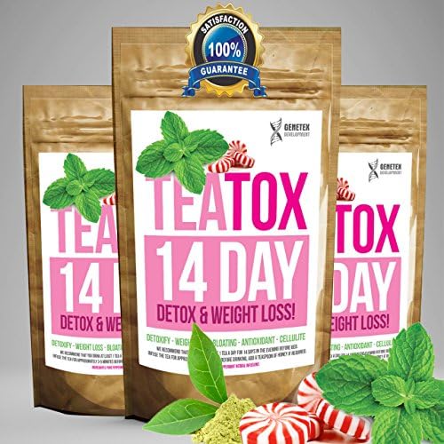 PEPPERMINT TEATOX 14 DAY DETOX SET (Weight Loss Tea, Slimming Tea BURN FAT TEA)