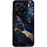 BG AKSESUAR Xiaomi Mi 15 ile Uyumlu Siyah Silikon Kılıf, Mermer Desen, &Ccedil;iziklere ve Darbelere Karşı Koruma