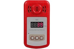 Wincal Combustible Gas Detector, 300-10000PPM Combustible Natural Gas Methane Leak Detector with Sound Alarm and Light Flash, Gas Sniffer Detector for Kitchen Hospital Garage