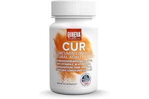 ‎QINEVA Qineva® - liposomales Kurkuma Komplex 60 Kapseln Vegan – Nahrungsergänzungsmittel mit Vitamin C, B Vitaminen, Magnesium, Zink, Mangan – Tag & Nacht