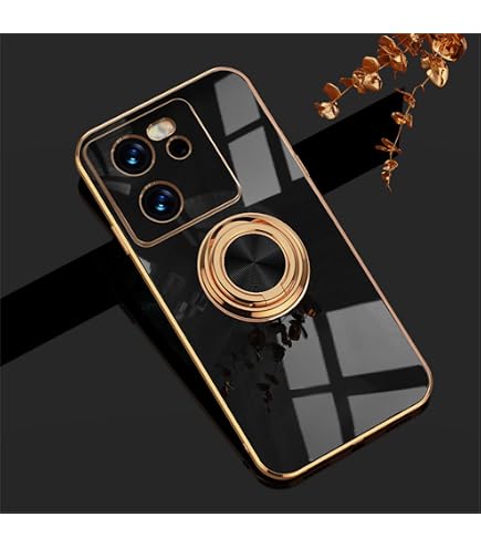 Handyhülle Für Xiaomi 13T Pro – Transparentes Silikon Mit Drehbarem Ring-Ständer, Stoßfest, Unterstützt Wireless Charging