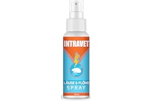 Saint Nutrition® Intravet - Anti Läuse & Flöhe Spray - das Abwehr Spray auf Natürliche Weise für Haustiere, Milben + Flohmittel für Katze und Hund für Innen - DIE natürliche Abwehr, 100ml