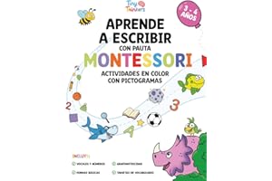 Aprende a Escribir con pauta Montessori – Vocales 3-4 años: Cuaderno de preescritura, grafomotricidad y lectoescritura en color con actividades ... para desarrollar la motricidad y la atención)