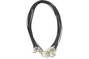 DAIUNI Cordoncini per collana, in pelle artificiale, con moschettone, in corda intrecciata, per fai da te, collana unisex,10 pcs.