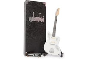 Axman Johnny Marr (The Smiths) - Miniature Guitar Replica - Music Gifts - Handmade Ornamental 1/4 Scale - Includes a Display Box, Name Tag and Miniature Guitar Stand
