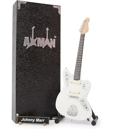 Axman John P : Majesty Music Man - Miniature Guitar Replica - Music Gifts - Handmade Ornamental 1/4 Scale - Includes A Display Box, Name Tag And Miniature Guitar Stand