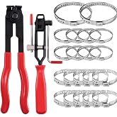 Set of 22 Metal Pipe Clamps, Pliers Car Clamps, Metal Pipe Clamps, Including Adjustable Metal Clamps and Pliers