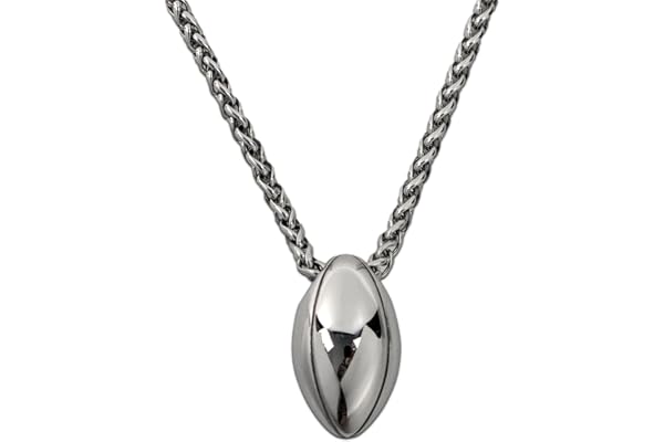 Ernestine - Collier Rugby Homme acier inoxydable - Idée Cadeau papa fête des pères - pendentif ballon de rugby - cadeaux amateurs de sport - bijou accessoire rugbyman équipe de France