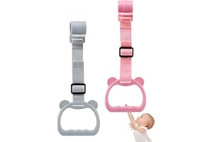 TonStyle 2PCS Baby Playpen Ring&Baby Crib Pull up Rings Babys Bed Stand Up Rings&Baby Walking Assistant Baby Walker Babys Crib Hanging Rings