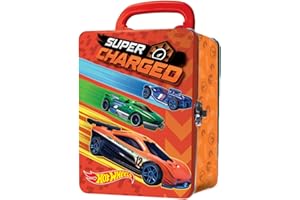 Hot Wheels 1:64 Scale Cars Metal Car Carry Case I 18 Toy Storage & Organiser Gift for Collectors Kids Ages 3 Years Old Up 3D HW Race lid Design (Cars not Included)