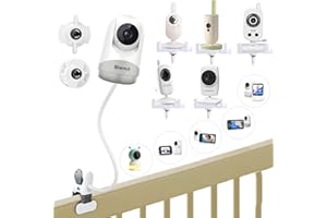 AKOEMXEEO Soporte universal para cámara de bebé HelloBaby HB6550/HB6250/HB6240/HB65/HB32, soporte de montaje flexible para monitor de bebé Blemil, accesorios de clip de abrazadera para monitor