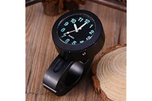 Eosnow Orologio da moto, orologio da manubrio in acciaio inossidabile argento per Cruiser per Chopper