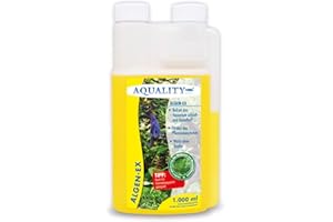 AQUALITY AQUARISTIK & GARTENTEICH AQUALITY Aquarium Algen-EX (Erstklassiger Algenvernichter, Algenmittel, Algenentferner, Algenstopp - Befreit Fadenalgen, Bartalgen, Kieselalgen, Blau- + Schmieralgen), Inhalt:1 Liter