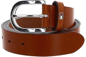 Tommy Hilfiger Damski pasek New Danny Belt skórzany pasek, brązowy (Cognac), 90
