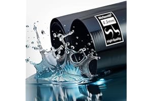 Wellzenith Teichfolie, 0,2 mm Dick, Schwarzes HDPE-Material, Wasserdicht und Wetterbeständig, Geeignet für Fischteiche, Springbrunnen, Wassergärten, Wasserfälle und Hochbeete. (200cm X 150cm)