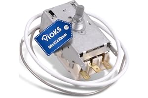 VIOKS Thermostat de rechange pour réfrigérateur Ranco K59-l2622 600 mm Tube capillaire 3 x 4,8 mm pour réfrigérateur Küppersbusch Liebherr
