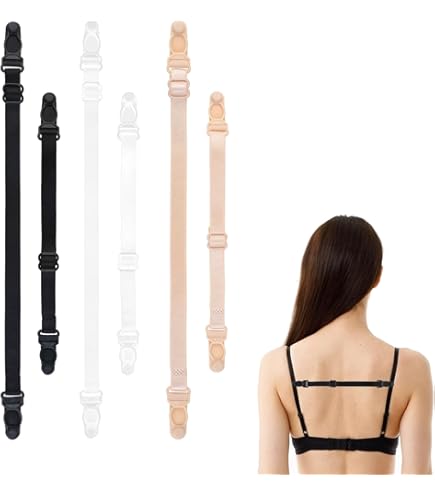 12 Gancetti Reggiseno Trasparenti - Clip Antiscivolo Per Spalline, Convertibile A Croce - Foto 11