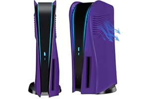 ELITEPLAY Galaxy Purple PS5 Faceplate with Cooling Vents Cover Curved Replacement Plates Shell Accessory for Playstation 5 Disc Edition