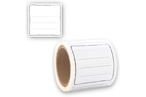 NORD TAPE Etykiety samoprzylepne 100 szt., naklejane etykiety do opisu na słoiki, naklejki na słoiki z dżemem do opisu, etykiety na przyprawy, 50x50mm