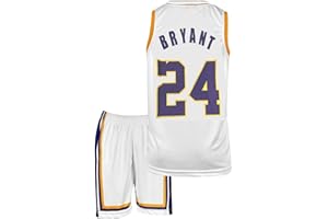 Amdrabola Lakers Kobe Bryant - Set da basket per bambini (4-13 anni) con pantaloncini