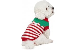 Supet Sweter zimowy dla psa dla małych i dużych psów – miękki, dzianinowy sweter z wysoką izolacją, elastyczny, płaszcz dla jamnika, buldoga francuskiego, XS-XXL, na Boże Narodzenie i na co dzień