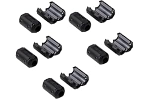 F Season Lot de 10 filtres anti-parasite EMI RFI - Noyau de ferrite pliable - Pour câble de 5 mm
