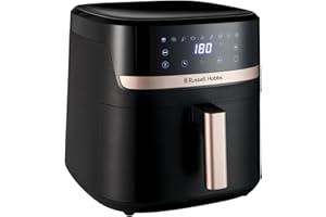 Russell Hobbs Air Fryer 8.3L, 9 Programs, Oil Free Cooking, Rapid Air Technology, Touchscreen, Auto Shut-Off, Keep warm, Roast, Bake, Grill, Dishwasher safe parts, Max 200℃, 1800W, Satisfry 27630