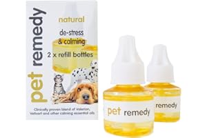 PET CUISINE Pet Rimedio naturale efficace calmante de-stress ansia sollievo cani gatti cavalli (2 x 40 ml bottiglie di ricarica)