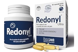 INNOVET Redonyl Ultra 150 mg - Per la salute di cute e mantello del cane e del gatto - Confezione da 60 capsule birillo monodose