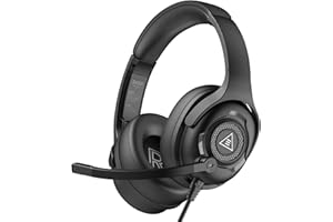 EKSA E4 AirComfy Cuffie con Microfono, 263g Ultra Leggere Cuffie Gaming Cablate per PS5 PS4 Xbox One PC, 50 mm Treiber Audio Surround Cristallino Microfono Flip-to-Mute
