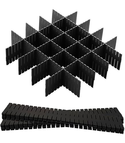 Onerbuy Schubladen-Organizer 8-teilig Grau – Kunststoff-Trennwände Mit 18 Fächern Für Socken, Unterwäsche, Make-up & Mehr