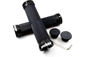 LYCAON Bike Lenker Griffe, rutschfeste Gummi Fahrrad Griff Griff mit Aluminium Lock, Bike Handgriff für Scooter Cruiser Urban Bike Dreirad Rad Stuhl Mountain Bike Road Bike MTB BMX