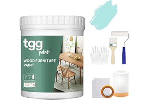 tgg Chalk Paint,Legno Mobili Vernice, 35Oz/1Kg Semi-Lucida Superfici Armadietti Controsoffitti, Vernice Base D'Acqua Per Bianco Naturale E Pareti,Pittura Per Mobili Senza Carteggiare