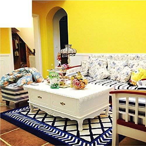 NVLKJHSFGIUJFKL European mediterranean thickening area rugs,Living room carpets [bedside [entrance Blue [lattice -A 140x200cm(55x79inch)