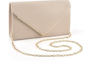ERKOON Clutch Für Hochzeit, Clutches Abendtasche Unterarmtasche Tasche formelle Party-Handtasche für Hochzeit, Party, Cocktail, Abschlussball, Umhängetasche, Wildlederimitat mit abnehmbarer Kette