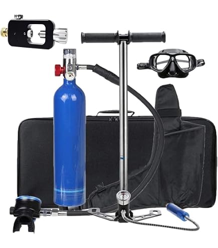 Mini Bouteille D'oxygène 0,5 L – Plongée Portable, Manomètre Lumineux, 100 L D'air, 5-10 Min, 200 Bar, Pour Plongée Loisir Ou Secours